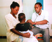African Doctor with child patient