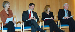 The Panel: (l-r) Nancy Birdsall, David Roodman, Vicki Arroyo and David Wheeler