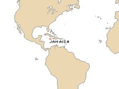Map showing Jamaica