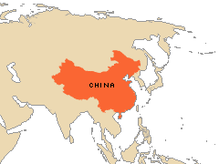 Map showing China