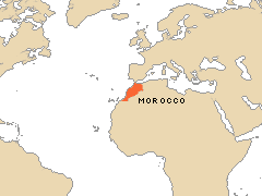 Map showing Morocco