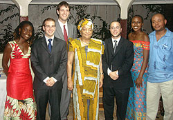 The Scott Family Fellows with Liberia president Ellen Johnson Sirleaf