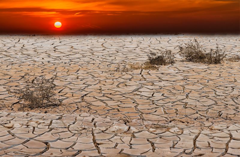 An image of a dry desert in Africa.