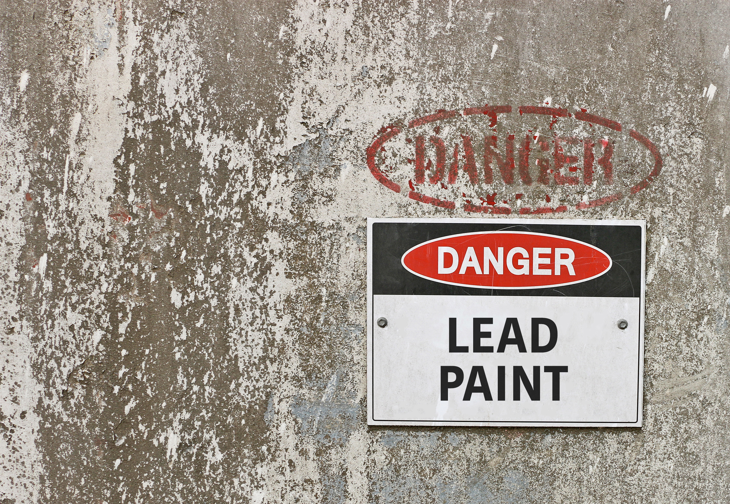 Lead paint warning sign