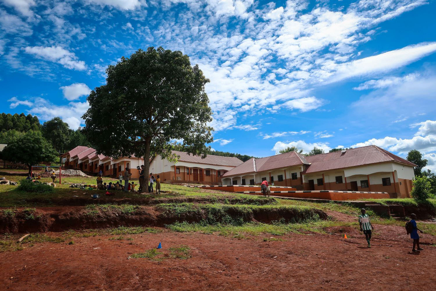 Classic building of school in Masaka region, Uganda