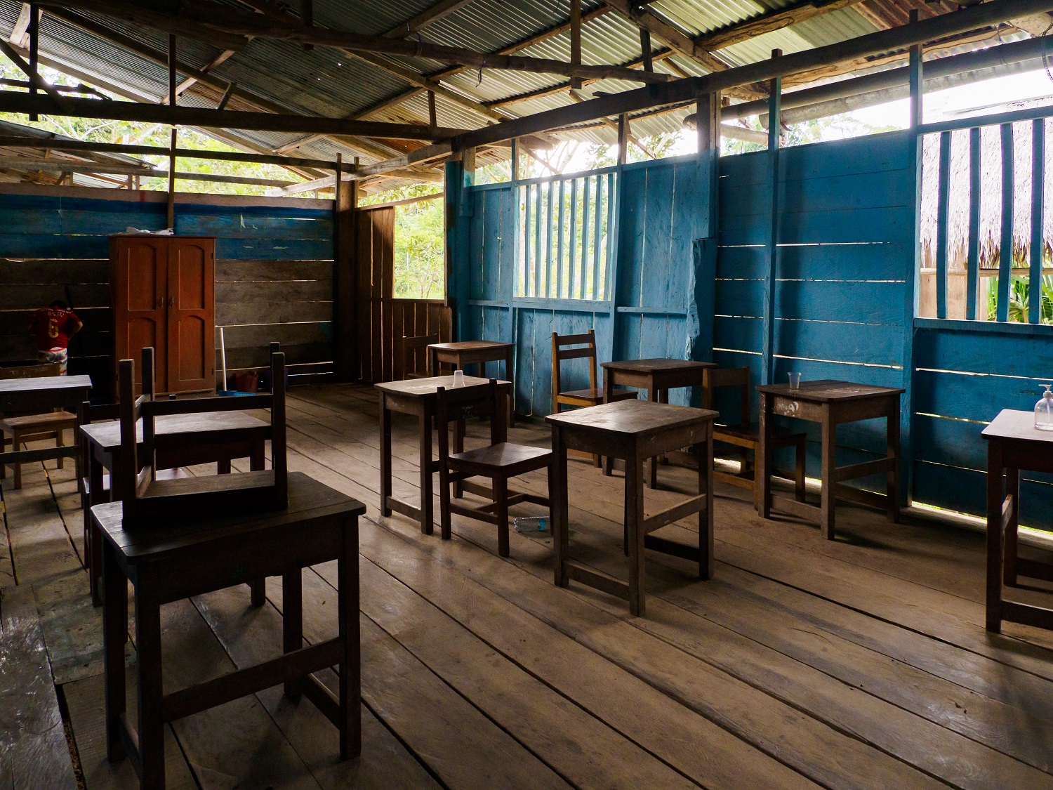 Photograph of a school classroom in Latin America