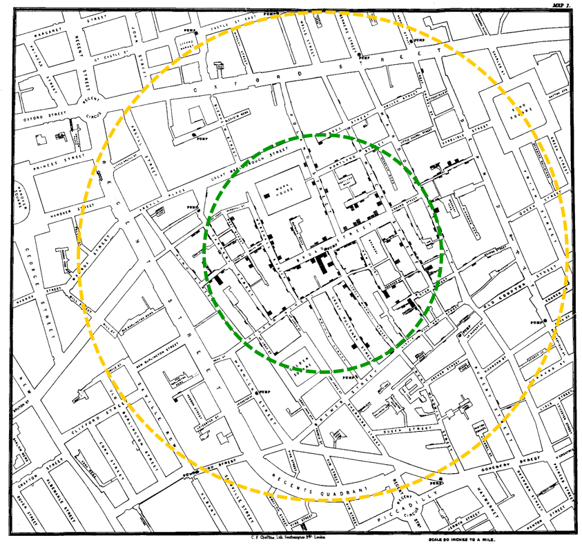 Jon Snow cholera map London