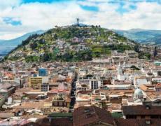 An image showing the skyline of Quito, Ecuador 