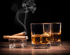 An image of alcohol and tobacco