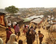 Refugees at the Kutupalong refugee camp near Cox's Bazar, Bangladesh. Photo by Russell Watkin, DFID.
