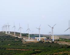 A wind turbine farm in Tunisia